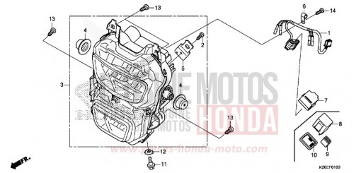 PROJECTEUR MSX125G de 2016